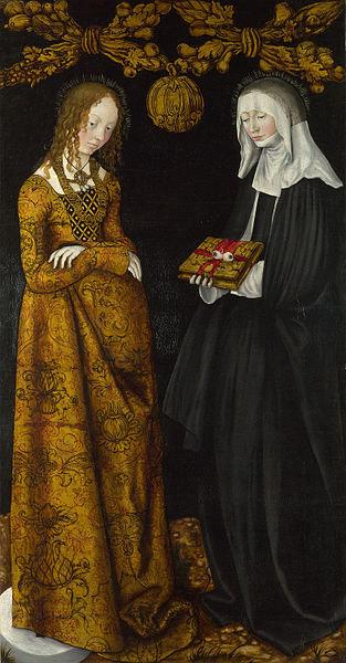 Lucas Cranach Saints Christina and Ottilia oil painting image